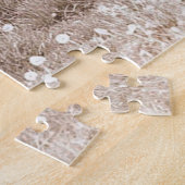 Agressieve bizon en zwarte wolf legpuzzel (Zijkant)