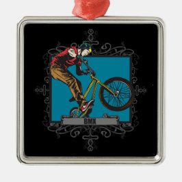 Agressieve BMX Metalen Ornament