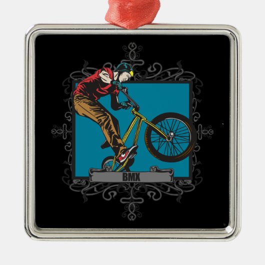 Agressieve BMX Metalen Ornament (Voorkant)