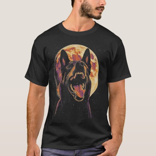 Agressieve Dobermann Vollemaan T-shirt (Voorkant)
