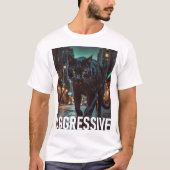Agressieve kat t-shirt (Voorkant)