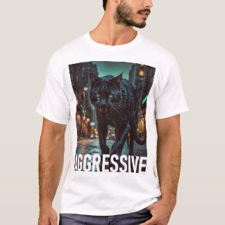 Agressieve kat t-shirt