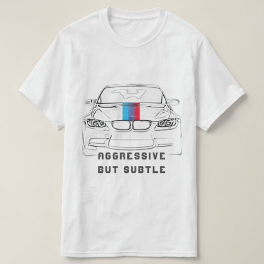 Agressieve Mannen met stijlvolle auto's T-shirt (Design voorkant)