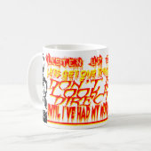 Agressieve Morning Coffee Mok met skeletten (Voorkant links)