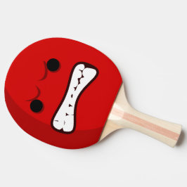 Agressieve schande in uw gezicht tafeltennisbatje
