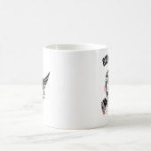 Agressieve schedel in gasmasker met hoofdtelefoon koffiemok (Center)