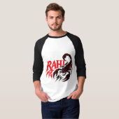 Agressieve Scorpion een honkbal T-shirt (Voorkant volledig)