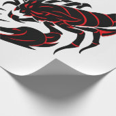 Agressieve Scorpion Logo met de naam "RAHI" Cadeaupapier (Hoek)