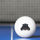Agressieve Zwarte Panter Met Rode Ogen Pingpongbal (Net)