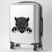 Agressieve Zwarte Panter Met Rode Ogen Sticker (Koffer)