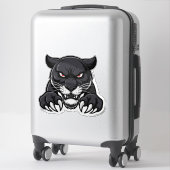 Agressieve Zwarte Panter Met Rode Ogen Sticker (Koffer)