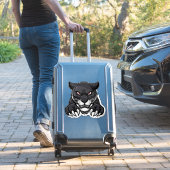 Agressieve Zwarte Panter Met Rode Ogen Sticker (Koffer Insitu)