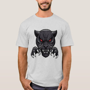 Agressieve Zwarte Panter Met Rode Ogen T-shirt