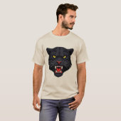Agressieve Zwarte Panter Met Rode Ogen T-shirt (Voorkant volledig)