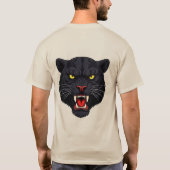 Agressieve Zwarte Panter Met Rode Ogen T-shirt (Achterkant)