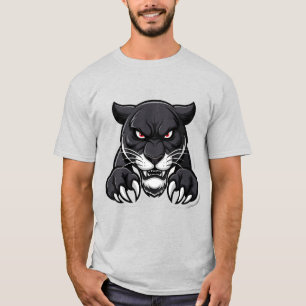 Agressieve Zwarte Panter Met Rode Ogen T-shirt