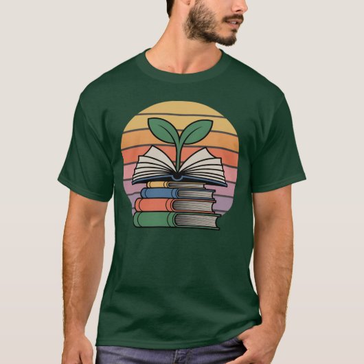 Agricultural Teacher Knowledge Growth Sunset Vecto T-shirt (Voorkant)