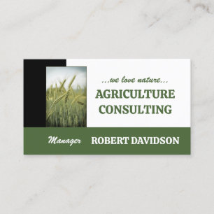 "Agriculture Consulting Rye Organic Boerderij Card Visitekaartje