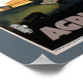 Agrigento  Italiaans reisbureau Poster (Hoek)