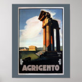 Agrigento  Italiaans reisbureau Poster (Voorkant)