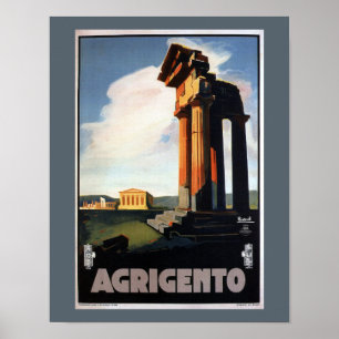 Agrigento Italiaans reisbureau Poster
