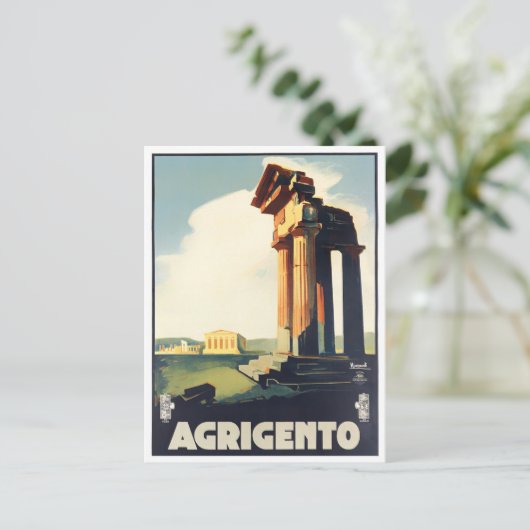 Agrigento Italië vintage Briefkaart (Staand voorkant)