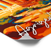 Agrigento Italië vintage reisillustratie Poster (Hoek)