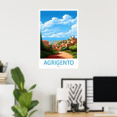 Agrigento Reisposter Vintage Ski Nationaal Park Poster (Thuiskantoor)