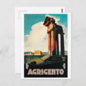 Agrigento ruins, Sicilië, Italië Briefkaart (Voorkant / Achterkant)