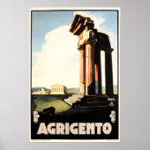 AGRIGENTO Sicilië -Italiaanse vallei van Temples Poster (Voorkant)
