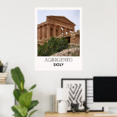 Agrigento Sicilië Italië Reisposter Poster (Thuiskantoor)