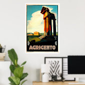 Agrigento Sicilië - Reiskunst Poster (Thuiskantoor)