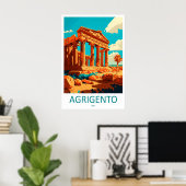 Agrigento Vintage Reisposter Ski Nationaal Park Poster (Thuiskantoor)