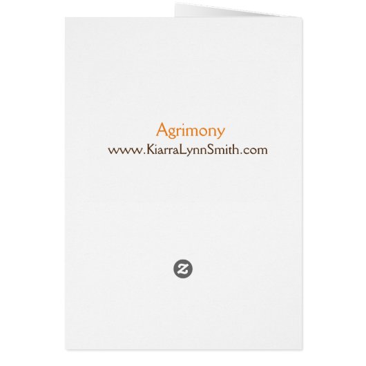 Agrimony Notecard (Achterkant)