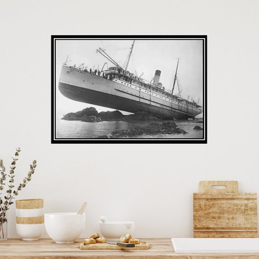 Aground  Photo Poster Ship Run (Keuken)