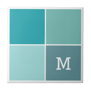 Agua Colors aangepaste monogram keramische tegels Tegeltje