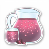 Agua De Jamaica Agua Fresca Sticker (Voorkant)