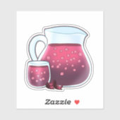 Agua De Jamaica Agua Fresca Sticker (Vel)