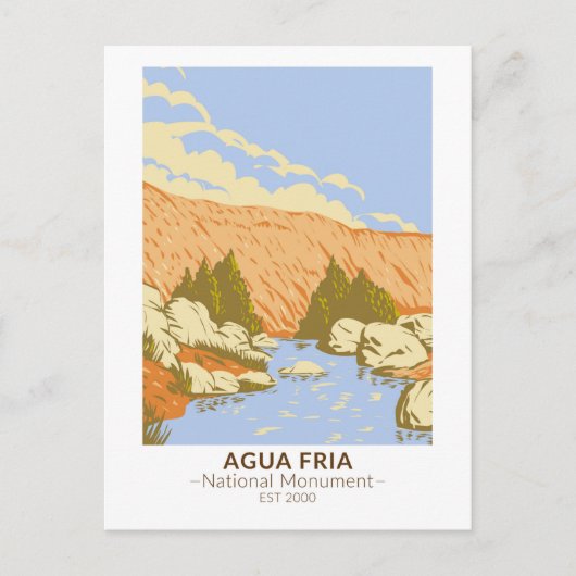 Agua Fria National Monument Badger Springs Canyon Briefkaart (Voorkant)