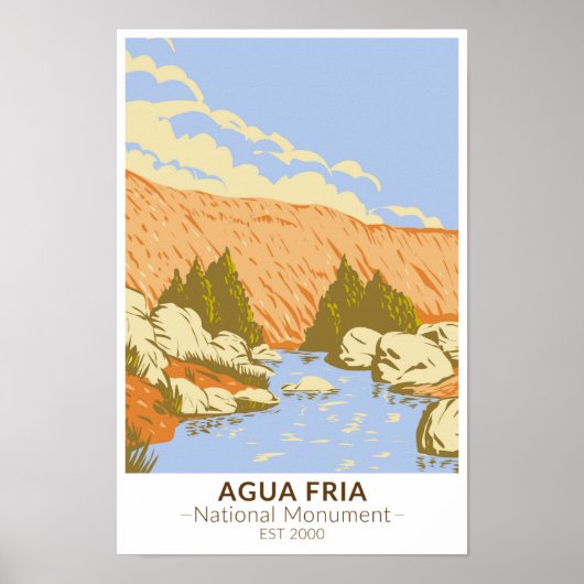 Agua Fria National Monument Badger Springs Canyon Poster (Voorkant)