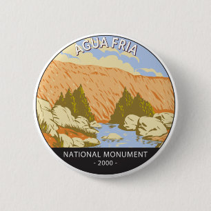 Agua Fria National Monument Badger Springs Canyon  Ronde Button 5,7 Cm