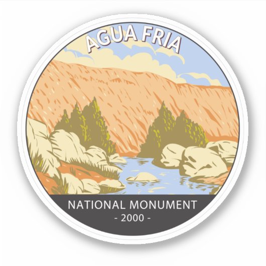 Agua Fria National Monument Badger Springs Canyon Sticker (Voorkant)