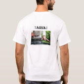 Agua. Spaans lek voor "Geweldige!" & natte drum pi T-shirt (Achterkant)