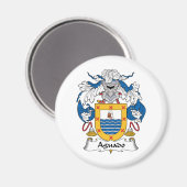 Aguado Family Crest Magneet (Voorkant / Achterkant)