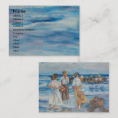 Aguardando os pescadores - óleo - 30x60, naam, ... visitekaartje (Voorkant / Achterkant)