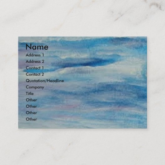 Aguardando os pescadores - óleo - 30x60, naam, ... visitekaartje (Voorkant)