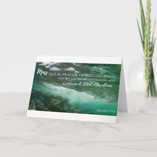 Aguas Antiguas Tarjeta Salmos 93:4 Kaart (Voorkant)