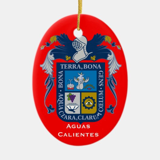 Aguascalientes*, Mexicaanse kerstversiering Keramisch Ornament (Voorkant)