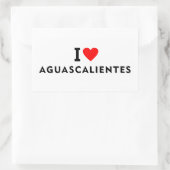 Aguascalientes Mexico liefde stad hart als reizen Rechthoekige Sticker (Tas)