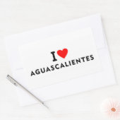 Aguascalientes Mexico liefde stad hart als reizen Rechthoekige Sticker (Envelop)